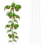 Tuteur � tomates en lot de 10, acier galvanis�, diam�tre : 5 mm, longueur : 90 cm, argent� - relaxdays ...