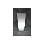 Tuttacasa - vase lumineux rond blanc glace 33x70h pour mobilier de jardin int�rieur ext�rieur - i giardini ...