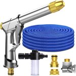 Tuyau d'arrosage extensible 100ft / 30m, tuyau arrosage universel avec 5 fonction pistolet, raccords ...