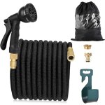 Tuyau d'arrosage extensible 15m, tuyau d'eau flexible avec pistolet d'arrosage  8 modles d'irrigation, ...