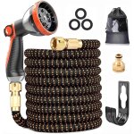 Tuyau d'arrosage extensible 30m / 100ft avec 10 mod�les de pulv�risation convient aux robinets de 1 / ...
