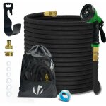 Vounot - tuyau d'arrosage extensible renforc� 30m noir - 10 modes - raccord et sac de rangement inclus ...