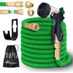 Tresko tuyau d'arrosage flexible et extensible pour jardin extensible de 22, 5m avec 3 embouts en latex ...