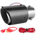 Tuyau d'�chappement queue gorge silencieux led astuce garniture voiture remplacement entr�e 63mm sortie ...