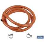 Tuyau flexible 1, 5 m pour gaz butane + colliers de serrage