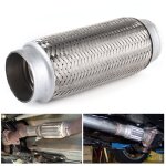Tuyau flexible d'�chappement en acier inoxydable, tube de r�paration de joint flexible, accessoires de ...