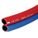 Tuyau de gaz en caoutchouc jumel� diam�tre 10x16mm pour oxyg�ne acetyl�ne, longueur 25m, 20 bars weldline ...