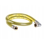 Tuyau de raccordement de gaz coud� 1000 mm ? acier inoxydable flexible ? raccord laiton avec joint nbr ...