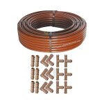 Suinga - tuyau goutte � goutte 16mm marron 50 metres, sans goutteurs + 6 t�s + 6 coudes + 6 maillons