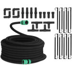 Tuyau goutte � goutte - 30 m - 15 crochets de fixation