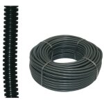 Tuyau ondul� noir de 16 mm avec vis de 25 m ? adapt� aux canalisations ? brixo