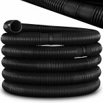Tillvex tuyau de piscine noir - 10m / 38mm flexible avec manchons pour bassin tuyau solaire pour piscines ...