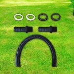 Tuyau de raccordement du recuperateur d eau de pluie, y compris 2 douilles de tuyau avec contre - �crou ...