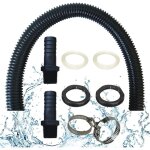 Tuyau de raccordement du recuperateur d eau de pluie, y compris 2 douilles de tuyau avec contre - �crou ...