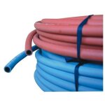 Tuyau soudure caoutchouc arm� bleu pour oxygene diam 10 x 16 mm 20 couronne de 20 m