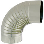 Tuyau tyral inox 304 - diam. 125 - coude pliss e 90 - joncoux