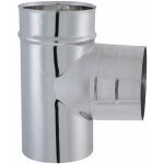 Tuyau tyral inox 304 - diam. 153 - té 90° double emboitement - joncoux Tuyau tyral inox 304 - diam. 153 - té 90° double emboitement - joncoux