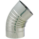 Joncoux - tuyau tyral inox 304 - diam. 153 - coude plissé br 45° Joncoux - tuyau tyral inox 304 - diam. 153 - coude plissé br 45°
