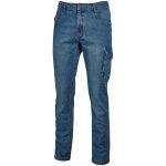 U - power - jean de travail extensible  poches jam - bleu denim s - fr (38 / 40) - eu (44 / 46)