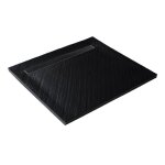 U - tile - receveur de douche noir 90 x 90 cm haute densit� pierre naturelle - grille caniveau