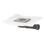 U - tile - siphon � maconner ultra plat 20 cm + grille acier inox