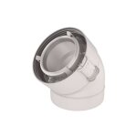 Coude 45° rolux condensation 80 / 125 pptl / pvc ubbink 229500 Coude 45° rolux condensation 80 / 125 pptl / pvc ubbink 229500