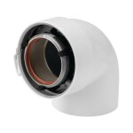 Coude ubbink gaz alu / pvc 90 blanc 80 / 125