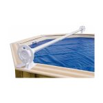 Ubbink - enrouleur de bche  bulles pour piscine en bois luxe