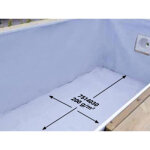 Feutre de protection pour sol de piscine ubbink blanc l 2, 0 x l 7, 00 m