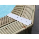 Ubbink - kit de 8 pi�ces finition margelles 135� alu piscine bois octogonale