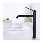 Ubeegol - mitigeur de lavabo noir mat robinet salle de bain haut bec pivotant 360°pour vasque robinet ... Ubeegol - mitigeur de lavabo noir mat robinet salle de bain haut bec pivotant 360°pour vasque robinet ...