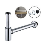 Ubeegol - siphon de lavabo en acier inox siphon pour vasque et lavabo hauteur rglable set de siphon ...