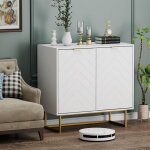Uev buffet bas  2 portes, armoire de rangement avec tagre rglable  3 positions, support 65kg, manche ...
