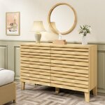 Uev commode � 6 tiroirs 120cm, stockage de grande capacit�, meuble rangement avec plafond spacieux, pour ...