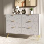 Uev commode, armoire avec 6 tiroirs, meuble de rangement chambre enfant / adulte, 100 x 34 x 73cm, buffet ...