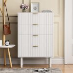 Commode, meuble de rangement avec 4 tiroirs, plafond couleur marbr�, scandinave, commode chambre adulte, ...