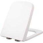 Ugreat - abattant wc carr� souple pour salle de bain avec charni�re r�glable en acier inoxydable, support ...