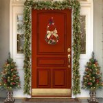 Couronne de noel porte decoration pendentif exterieur deco noel guirlande de sapin decoration pour votre ...