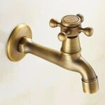 Ugreat - robinet d'�vier en cuivre vintage, couleur bronze allong�, robinet d'eau froide unique pour ...