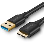 Câble usb - a 3. 0 - micro usb - b superspeed 5 gbit / s 1 m noir pour disque dur Câble usb - a 3. 0 - micro usb - b superspeed 5 gbit / s 1 m noir pour disque dur