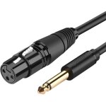 Ugreen xlr audio / microphone cable (female) to 6. 35mm jack (male), 2m - black