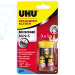 Uhu - colle instantan�e minis gel, 3 tubes de 1 g 45370
