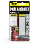 Uhu - colle � r�parer powerkitt universel - p�te �poxy 2 composants pour coller, combler, �tanch�ifier, ...
