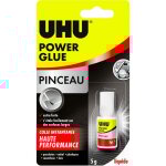 Uhu - power glue liquide pinceau - colle extra forte, instantan�e, sans solvants, transparente, pinceau ...