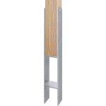 Lot de 4 supports de poteau galvaniss  chaud hauteur : 600 mm largeur : 91 - 121 mm paisseur : 5 mm ...