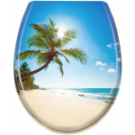 Abattant wc frein de chute soft close - finition de haute qualit� - fixation facile - plage - 45, 5 x ...