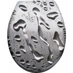 Abattant wc frein de chute soft close - finition de haute qualit� - fixation facile - pluie - 45, 5 x ...