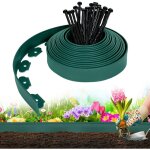 Uisebrt bordure de pelouse en plastique 10m - flexible bordure de jardin avec 30 piquets d'ancrage bordure ...