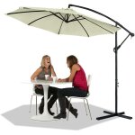 Uisebrt parasol de jardin exterieur d�port� 300cm - parasol r�glables en aluminium parasol de balcon ...