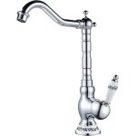 Ulisem - robinet de lavabo r�tro, robinet de salle de bains en laiton chrom�, mitigeur de lavabo haut ...